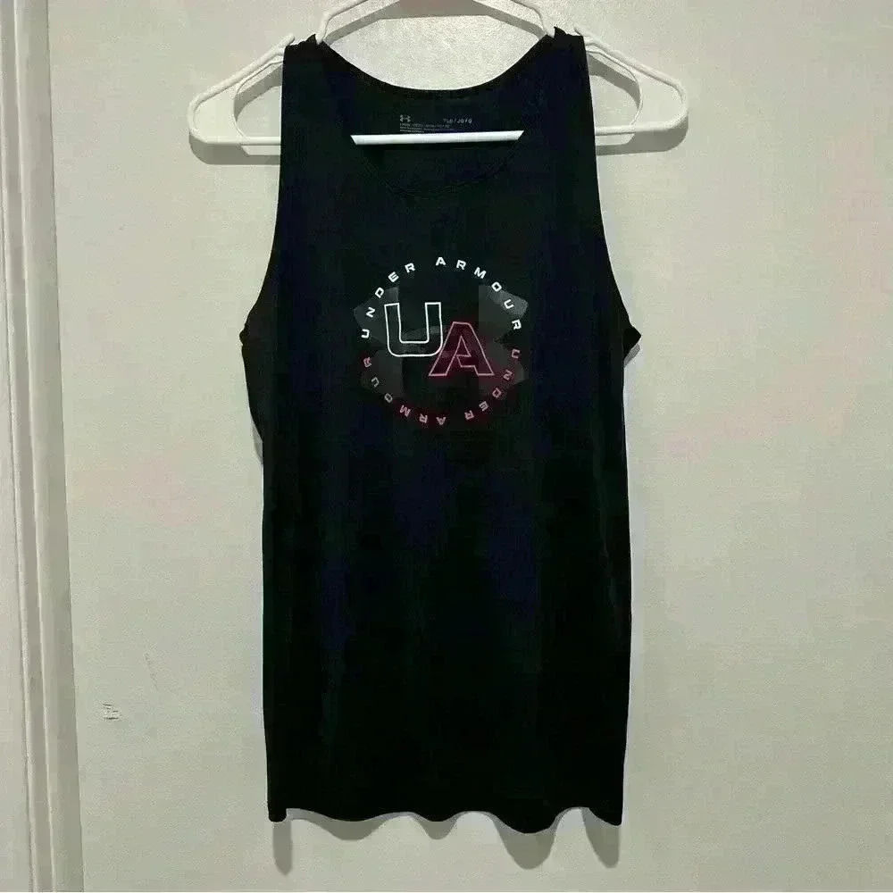 Girls Kids Youth Under‎ Armour Black Tech Tank Top Size YLG